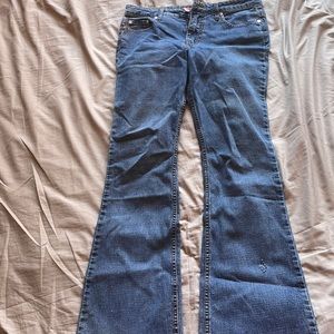 Flare blue jeans